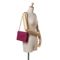 Miniatyrbild 10 av 10: Pre-owned Saint Laurent Smooth Calfskin Monogram Cassandra Clasp Bag Purple