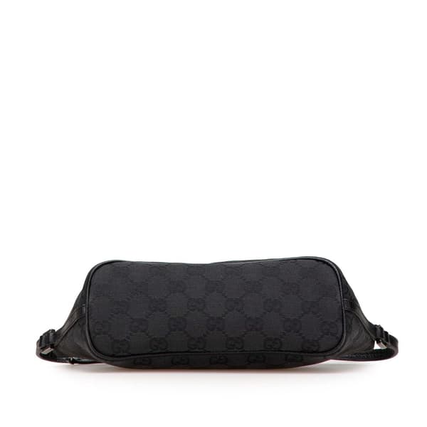 Pre-owned Gucci GG Canvas Boat Black
