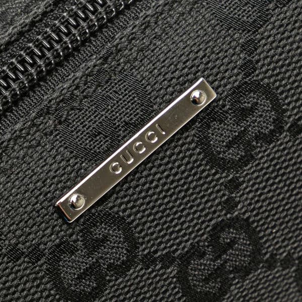 Pre-owned Gucci GG Canvas Boat Black