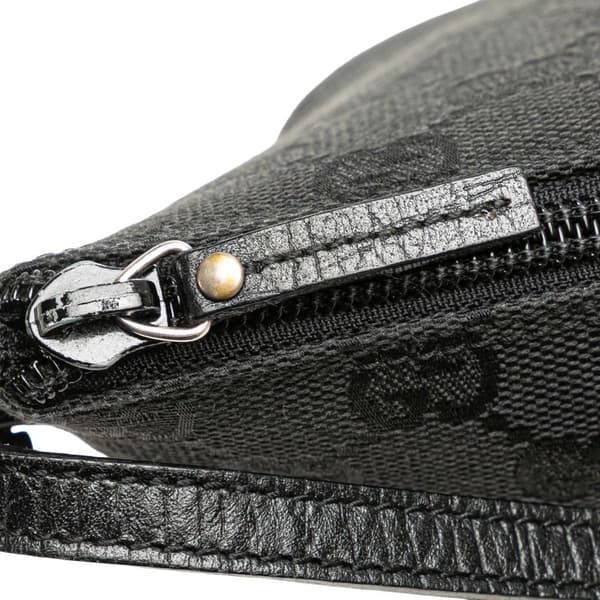 Pre-owned Gucci GG Canvas Boat Black