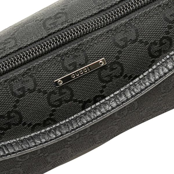 Pre-owned Gucci GG Canvas Boat Black