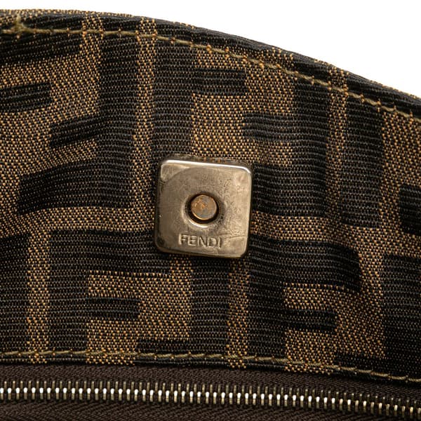 Pre-owned Fendi Zucca Canvas Shoulder Bag Brown