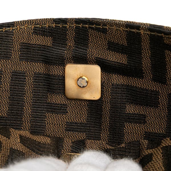 Pre-owned Fendi Zucca Canvas Shoulder Bag Brown