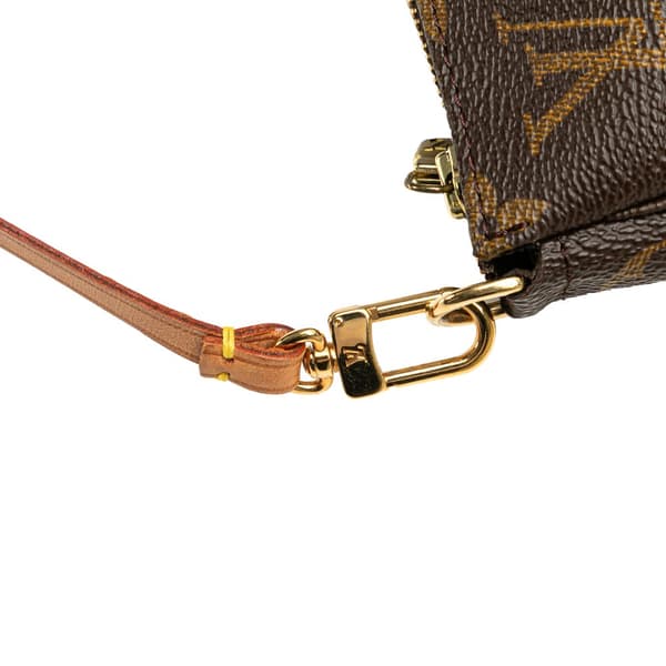 Pre-owned Louis Vuitton Monogram Pochette Accessoires Brown
