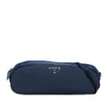 Miniatyrbild 1 av 10: Pre-owned Prada Satin Trimmed Mesh Shoulder Bag Blue