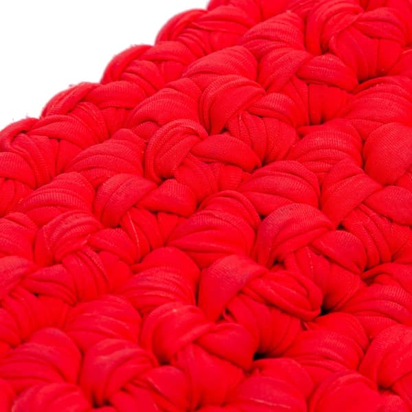 Pre-owned Chanel Neoprene Fancy Crochet Flap Red