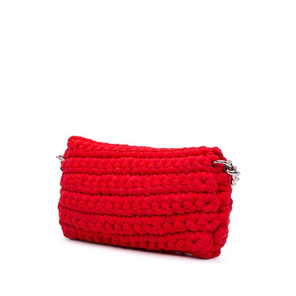 Pre-owned Chanel Neoprene Fancy Crochet Flap Red