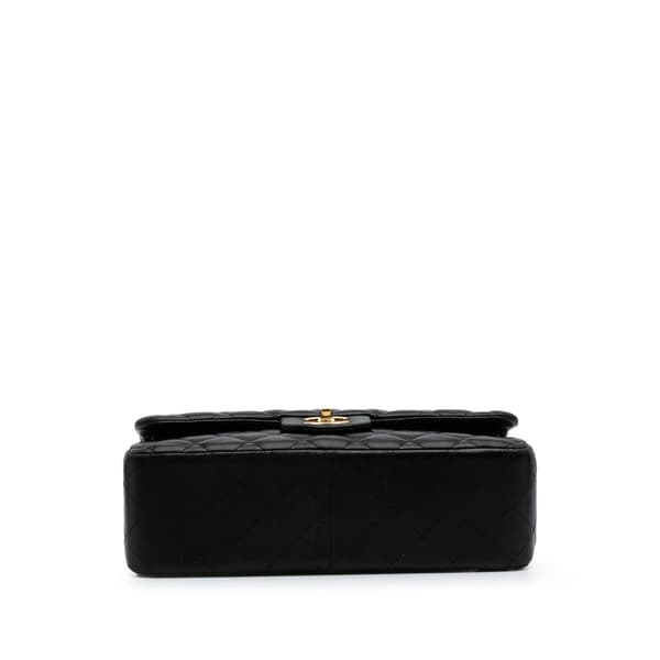 Pre-owned Chanel Jumbo Classic Lambskin Double Flap Black