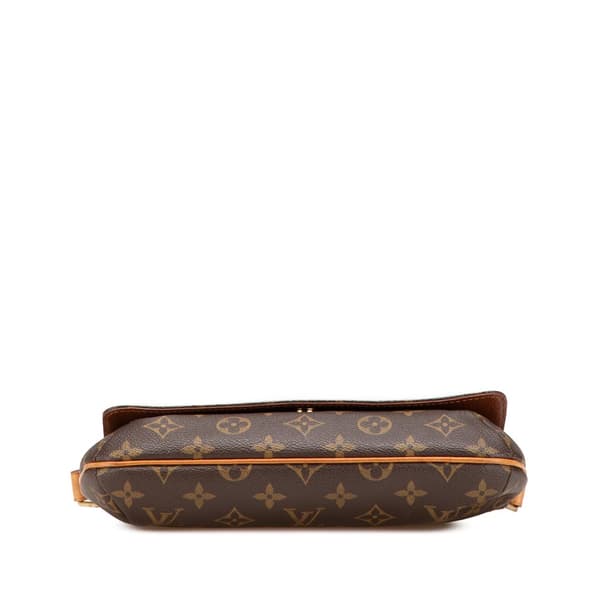 Pre-owned Louis Vuitton Monogram Musette Tango Short Strap Brown