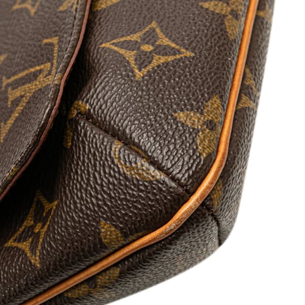 Pre-owned Louis Vuitton Monogram Musette Tango Short Strap Brown