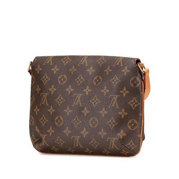 Pre-owned Louis Vuitton Monogram Musette Tango Short Strap Brown