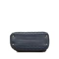 Miniatyrbilde 3 av 10: Pre-owned Chanel Large Lambskin Just Mademoiselle Bowler Bag Blue