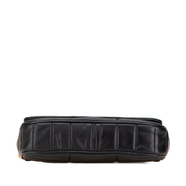 Pre-owned Celine Matelasse Goatskin Monochrome Chain Shoulder Bag Black