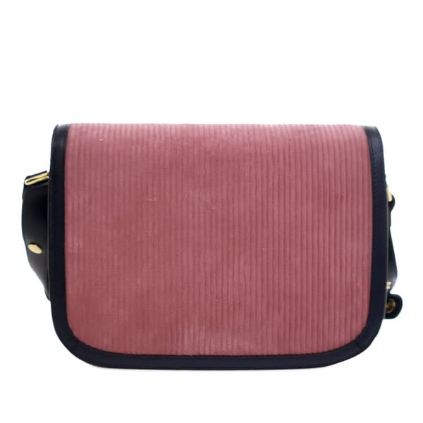Pre-owned Gucci Small Corduroy Horsebit 1955 Shoulder Bag Pink