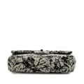 Miniatyrbillede 3 af 10: Pre-owned Chanel Medium Classic Wool Herringbone Double Flap White