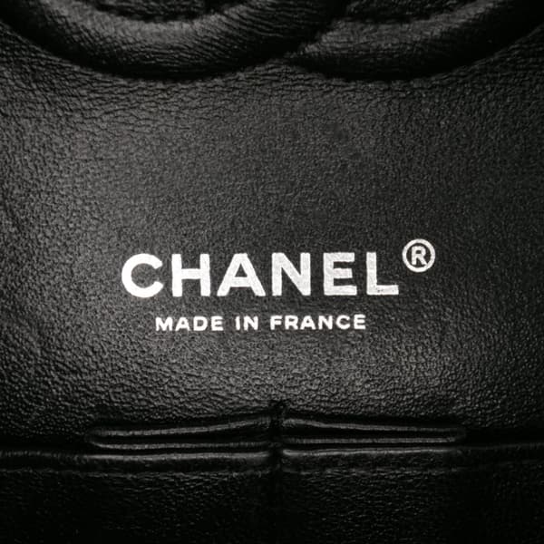 Pre-owned Chanel Medium Classic Wool Herringbone Double Flap White