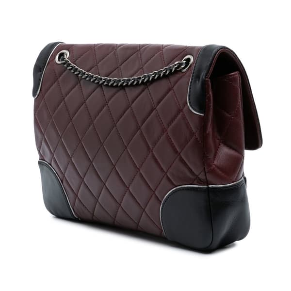 Pre-owned Chanel Paris Salzburg Medium Lambskin Tyrolean Flap Red