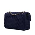 Miniatyrbillede 2 af 10: Pre-owned Chanel Medium Woven Jersey Single Flap Blue