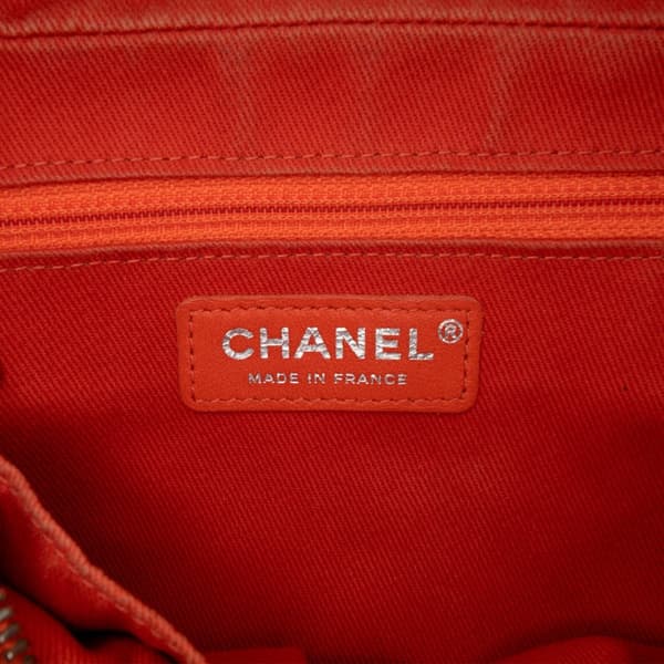 Pre-owned Chanel Medium Quilted Caviar Easy Flap Orange