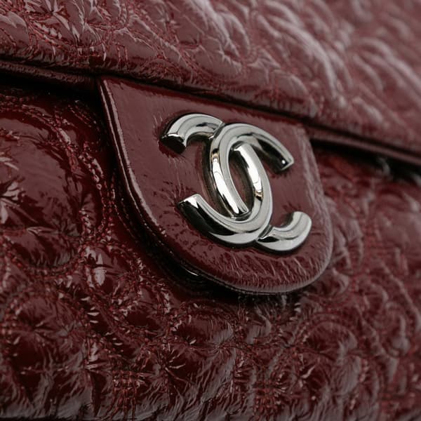 Pre-owned Chanel Vinyl Rock In Moscow Single Flap Red