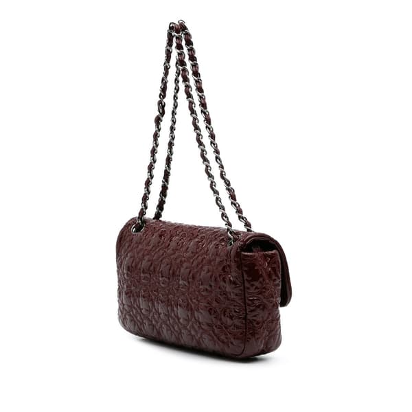 Pre-owned Chanel Vinyl Rock In Moscow Single Flap Red