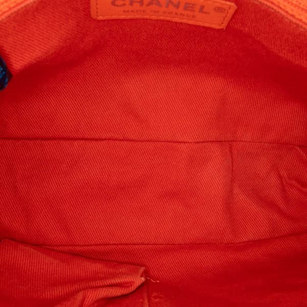 Pre-owned Chanel Medium Quilted Caviar Easy Flap Orange