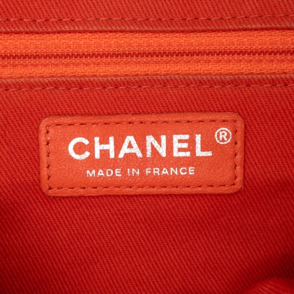 Pre-owned Chanel Medium Quilted Caviar Easy Flap Orange