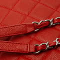 Miniatyrbild 8 av 10: Pre-owned Chanel Medium Quilted Caviar Easy Flap Orange