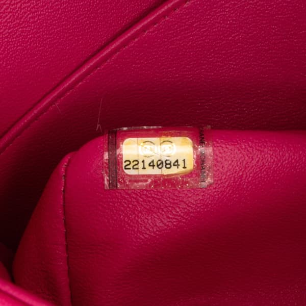 Pre-owned Chanel Medium Classic Lambskin Double Flap Pink
