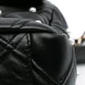 Miniatyrbild 9 av 10: Pre-owned Chanel Medium Quilted Lambskin Pearl Studs Flap Black