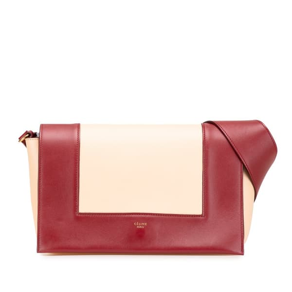 Pre-owned Celine Leather Frame Shoulder Bag Brown