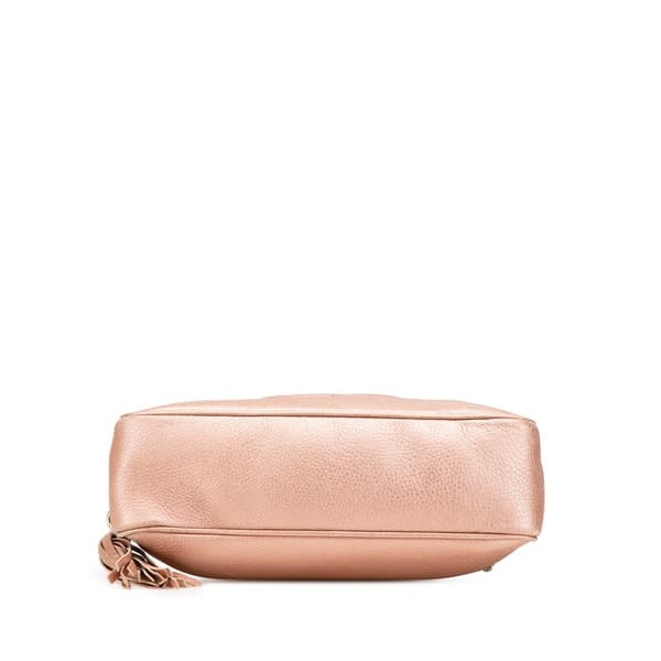 Pre-owned Gucci Leather Soho Chain Zip Shoulder Bag Pink
