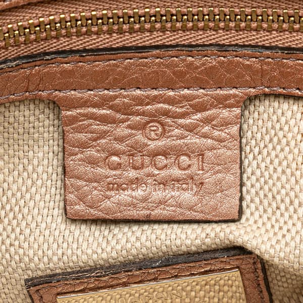 Pre-owned Gucci Leather Soho Chain Zip Shoulder Bag Pink