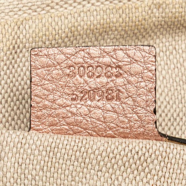 Pre-owned Gucci Leather Soho Chain Zip Shoulder Bag Pink