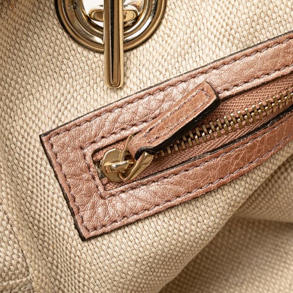 Pre-owned Gucci Leather Soho Chain Zip Shoulder Bag Pink