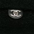 Miniatyrbild 7 av 10: Pre-owned Chanel Medium Quilted Metallic Knit Pluto Glitter Flap Black