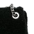 Miniatyrbild 8 av 10: Pre-owned Chanel Medium Quilted Metallic Knit Pluto Glitter Flap Black