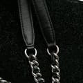 Miniatyrbild 9 av 10: Pre-owned Chanel Medium Quilted Metallic Knit Pluto Glitter Flap Black