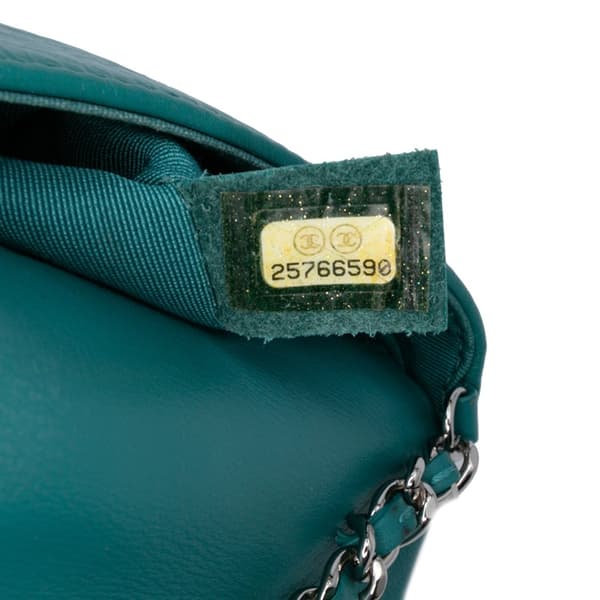 Pre-owned Chanel Crumpled Calfskin Bi Quilted Vintage Full Flap Blue