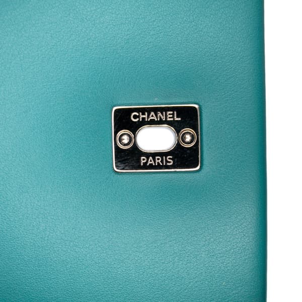 Pre-owned Chanel Crumpled Calfskin Bi Quilted Vintage Full Flap Blue