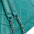 Miniatyrbild 10 av 10: Pre-owned Chanel Crumpled Calfskin Bi Quilted Vintage Full Flap Blue