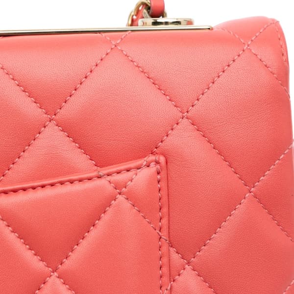 Pre-owned Chanel Quilted Lambskin Trendy CC Flap Pink