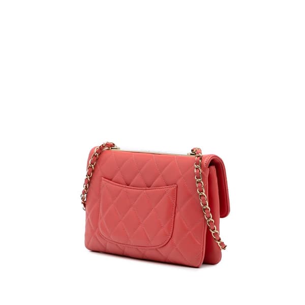 Pre-owned Chanel Quilted Lambskin Trendy CC Flap Pink