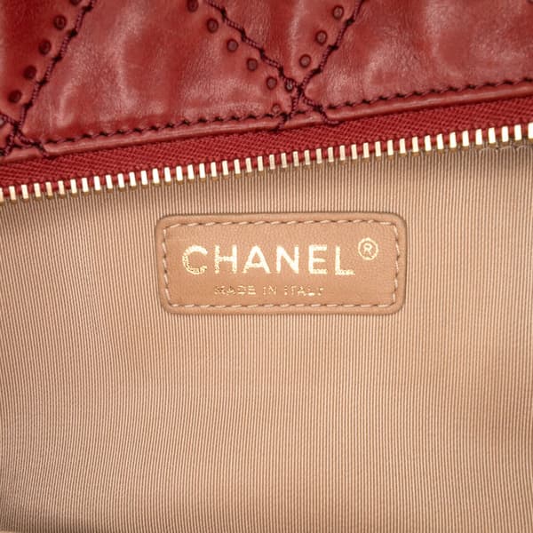 Pre-owned Chanel CC Quilted Calfskin Ultimate Stitch Retro Chain Flap Red