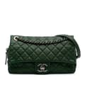 Miniatyrbild 1 av 10: Pre-owned Chanel Medium Quilted Iridescent Caviar Easy Flap Green