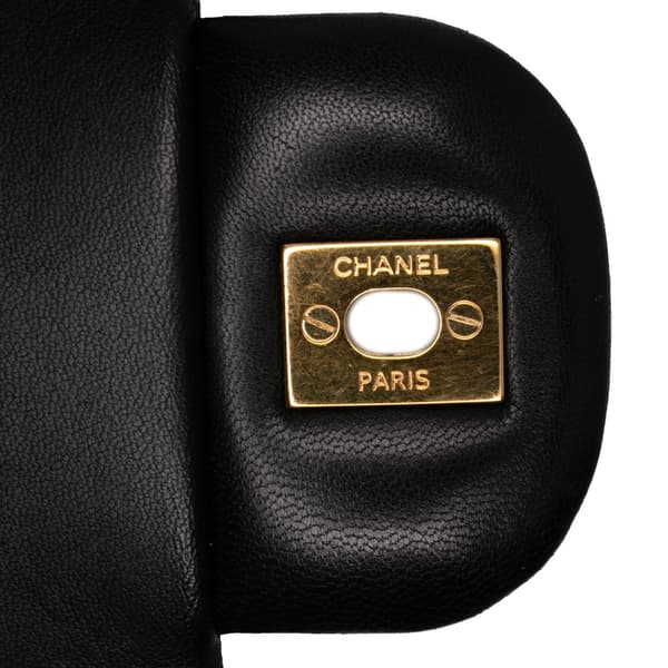 Pre-owned Chanel Jumbo Classic Lambskin Double Flap Black