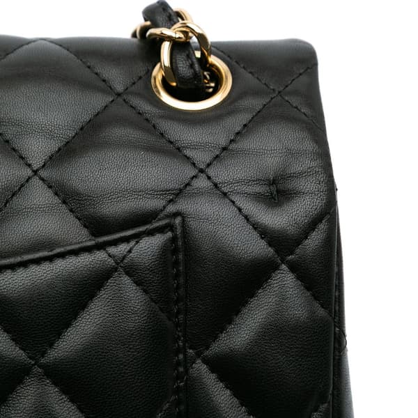 Pre-owned Chanel Jumbo Classic Lambskin Double Flap Black