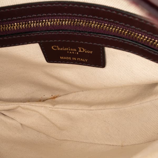 Pre-owned Dior Oblique Canvas Saddle Bag Red