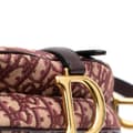 Miniatyrbild 7 av 10: Pre-owned Dior Oblique Canvas Saddle Bag Red