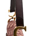 Miniatyrbild 9 av 10: Pre-owned Dior Oblique Canvas Saddle Bag Red